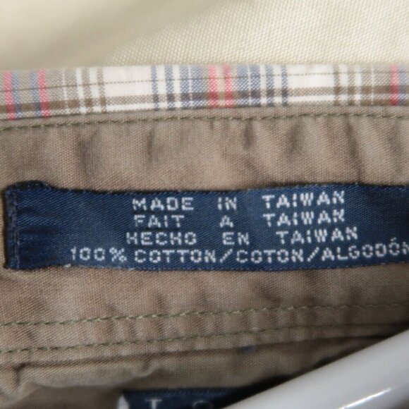 Vintage Tommy Hilfiger Button Up Shirt Long Sleeve Brown Plaid Men's Medium - Picture 10 of 11